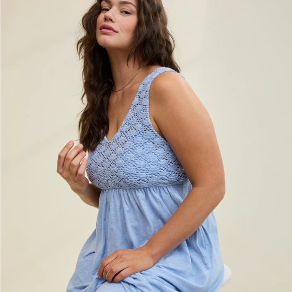Aerie•Crochet Maxi Dress•Size S•NWT - Picture 1 of 5